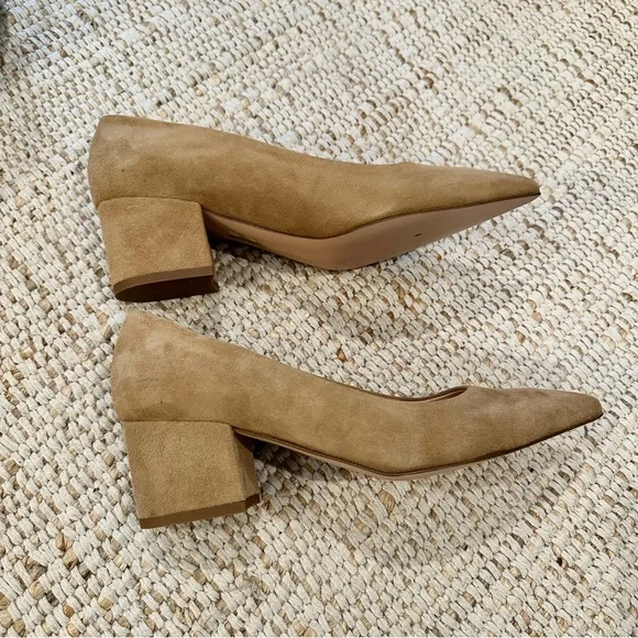 J. Crew Women's Tan Block Heel Pumps in Suede - Picture 6 of 6
